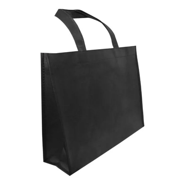 A4 Horizontal Black Non Woven Shopping Bags b
